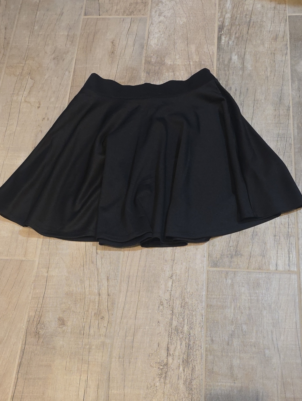 Black Circle Flared Women's Skirt